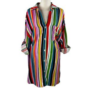 New with tags Anne Cole Multicolor Stripes Swim Cover Up Size XS/S 22MC…